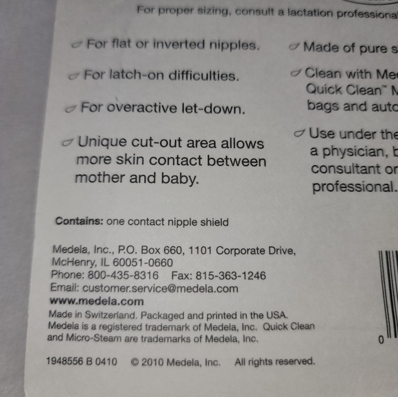 Medela contact nipple shield Small 16 mm, clear, new in the box - BPA free - Picture 5 of 9